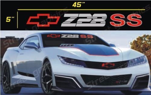 Z28 SS Chevy Logo Voorruit Vinyl Decal Sticker voor Chevrolet Camaro