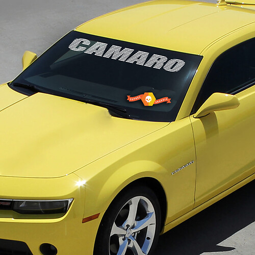 CAMARO Gestreept Logo Voorraam Vinyl Decal Sticker voor Chevrolet Camaro