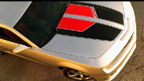 Twin motorkapstrepen vinyl decalset voor Chevrolet Camaro SS 2010-2013