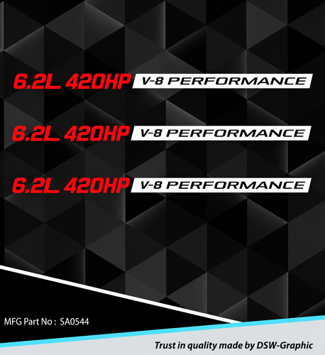 LS3 Style 6.2L 420HP V8 Performance — Vinylsticker (motorkap) voor Chevrolet Camaro SS, RS