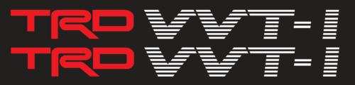 TRD VVTI Doch vinyl sticker stickers - VVTI TRD - SET van 2