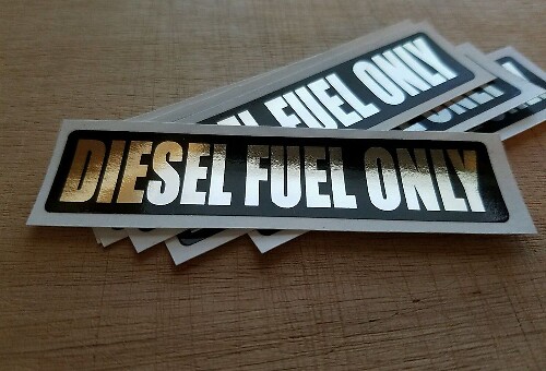Dieselbrandstof Alleen Brandstofdeur Vinyl Decal Sticker voor Auto's