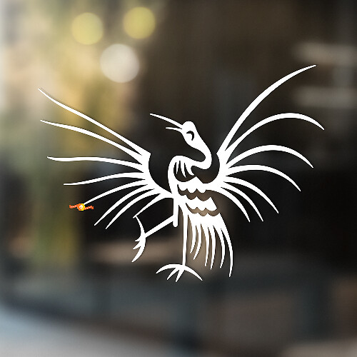 Crane Tribal Stijl Universele Vinyl Decal Sticker