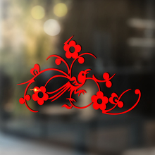 Vogel en Bloemen Universele Vinyl Decal Sticker_3