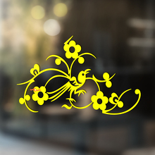 Vogel en Bloemen Universele Vinyl Decal Sticker_4