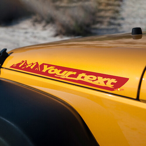 Aangepaste tekst bergen motorkap zijvinylsticker voor Jeep Wrangler JK Renegade