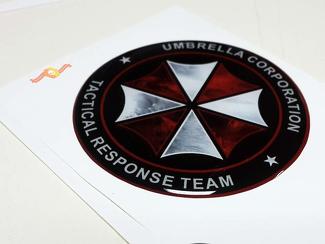 Umbrella Corp Tactical Response Team Domed Badge Embleem Hars Decal Sticker