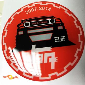 TEQ Toyota FJ Cruiser Domed Badge Emblem Resin Decal Sticker rood