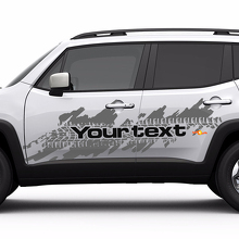 Jeep Renegade Side Splash Tyre Tracks Logo Graphic Vinyl Decal Sticker 2 kleuren 2