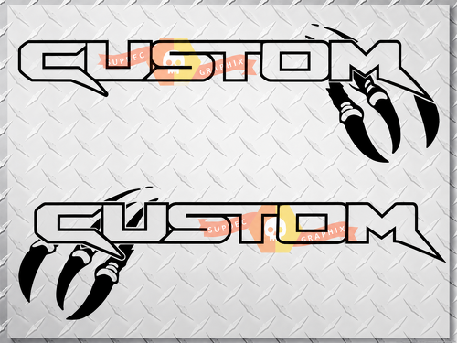 CUSTOM Claw Bedside Paar Vinyl Decal Stickers 2010-2017