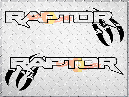 Set Ford Raptor Truck Zijbed Letters Vinyl Stickers 2 Past op 2010-2017