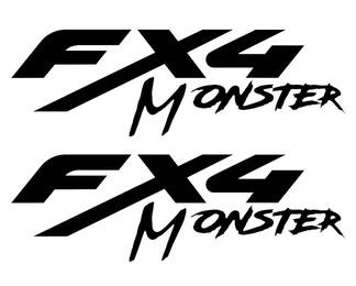 FX4 Monster vinyl sticker aan de zijkant van het bed voor FORD TRUCK
