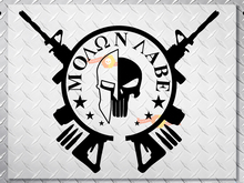 Spartaanse helm of PUNISHER MOLON LABE gun cross hood side vinyl sticker sticker wrangler jeep 2