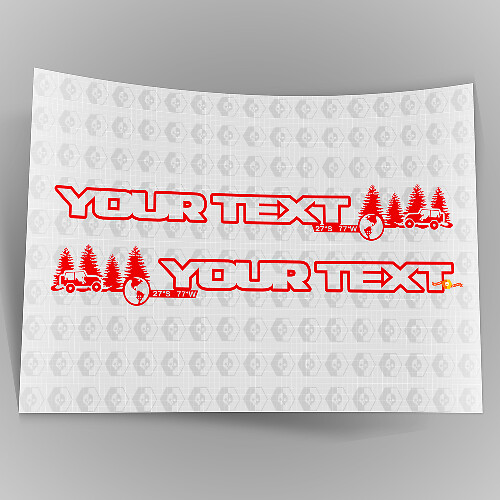 Set Off-Road Motorkap Vinyl Stickers Decals 3 voor Jeep Wrangler Unlimited