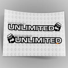 Aangepaste tekst Onbeperkte Jeep Off Road Motorkap Vinyl Stickers Decal Graphic 2 voor Jeep Wrangler Unlimited 4