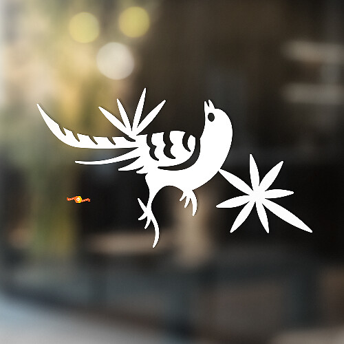 Vogel en Bladeren Universele Vinyl Sticker Decal