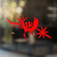 Vogel en Bladeren Universele Vinyl Sticker Decal_3