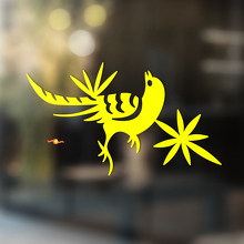 Vogel en Bladeren Universele Vinyl Sticker Decal_4