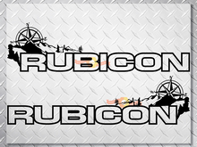 Paar Jeep Wrangler Rubicon Vinyl Hood Stickers Decals Onbeperkt of AANGEPASTE TEKST
 2