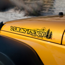 Aangepaste Tekst Kompas Bos Motorkap Vinylstickers Decals voor Jeep Wrangler Unlimited 3