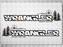 Paar Jeep Wrangler Unlimited Compass Mountains Tree Vinyl Hood Stickers Decals
 2