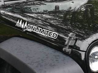 Paar Jeep Wrangler Unlimited Off Road Vinyl Hood-stickers