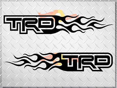 Toyota TRD Flame Style-logo Rechts & Links autosticker 2