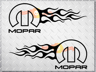 Mopar Dodge Chrysler Jeep Flame Style Logo Rechts & Links auto sticker stickers