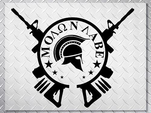 Spartan Molon Labe US Hood Side Vinyl Decal Sticker Jeep Wrangler 1
