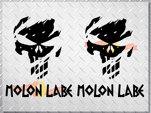 Punisher Skull Molon Labe Zijvinylsticker