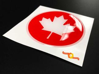 Vlag van Canada Koepelvormig Badge Embleem Hars Decal Sticker