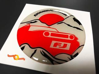 TRD Toyota FJ Cruiser Domed Badge Embleem Hars Decal Sticker