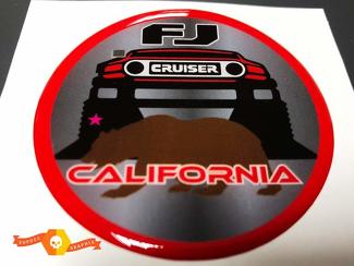 TRD Toyota FJ Cruiser California Domed Badge Embleem Hars Decal Sticker