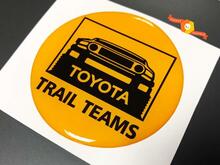 TRD Toyota FJ Cruiser Trail Teams Domed Badge Embleem Hars Decal Sticker 2