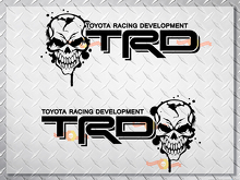 Toyota Racing Development TRD Skull 4X4 bedzijde Grafische stickers stickers 2