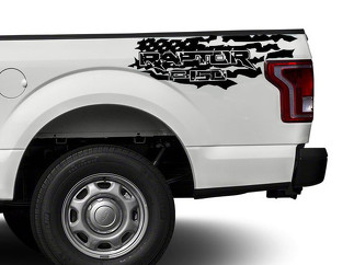Ford Raptor F150 F 150 Amerikaanse vlag noodlijdende grunge 4X4 bedzijde Grafische stickers stickers