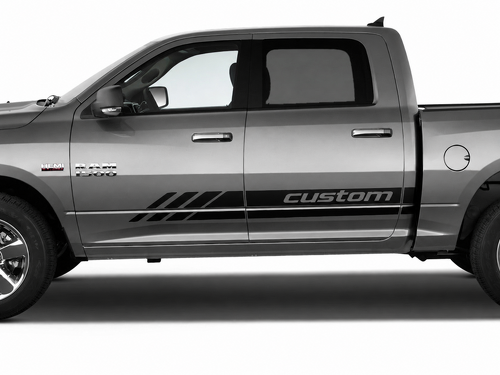 custom Twin Rocker Stripe Set Rocker Panel Vinyl Decal Sticker voor Dodge Ram 1500