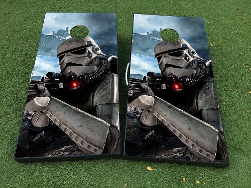 Stormtrooper Geïnspireerde Cornhole Bord Vinyl Wrap Decal Set