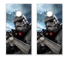 Stormtrooper Geïnspireerde Cornhole Bord Vinyl Wrap Decal Set_2