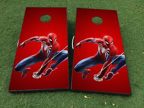 Spider-Man Geïnspireerde Cornhole Bord Vinyl Wrap Sticker Set
