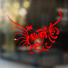 Rooster Tribal Style Universele Vinyl Decal Sticker_2