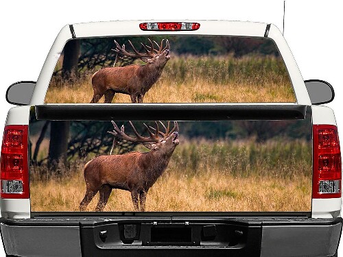Herten Wild Natuur Achterruit of Achterklep Vinyl Sticker voor Pick-up Trucks SUV