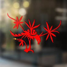Pauwenveer op tak universele vinyl decal sticker_2