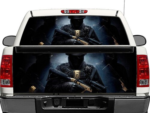 Rainbow Six Siege Achterruit- of Achterklep Vinylsticker voor Pick-up Trucks SUV's