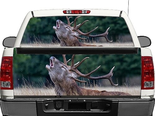 Deer Nature Achterruit- of Achterklep Vinylsticker voor Pick-up Trucks SUV's