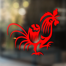 Rooster Art Tribal Stijl Universele Vinyl Decal Sticker_2