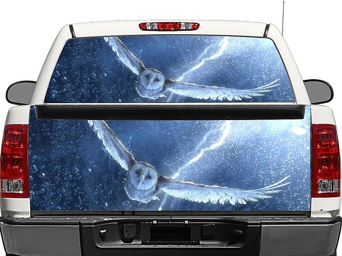 Sneeuwwuil Achterruit- of Achterklep Vinyl Sticker voor Pick-up Trucks en SUV's
