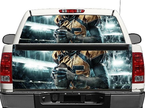 Voetbalspeler Achterruit- of Achterklepsticker voor Pickup Truck SUV Auto