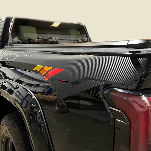Toyota Tundra Side Pickup Carbon met vintage strepen stickersticker Graphics
