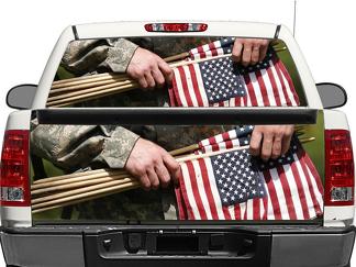 US USA Amerikanen Achterruit OF achterklep Decal Sticker Pick-up Truck SUV Auto